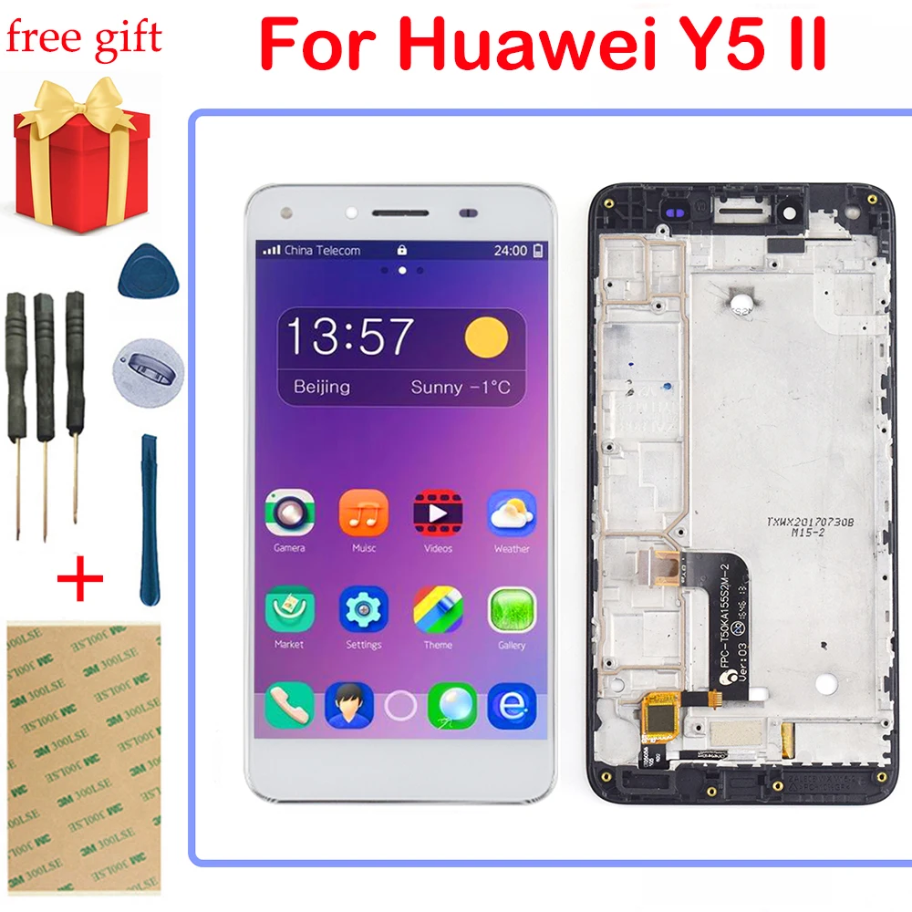 Продажа Для huawei Y5 II ЖК дисплей Дисплей кодирующий преобразователь сенсорного экрана в сборе для Y5II Y5 2 CUN L03 CUN L23 CUN L33 CUN L21 Cun u29 Enjoy 5