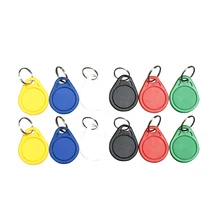 (10 adet) 13.56 Mhz blok 0 sektör yeniden yazılabilir RFID M1 S50 UID değiştirilebilir kart etiketi anahtarlık NO.3 Keyfob ISO14443A