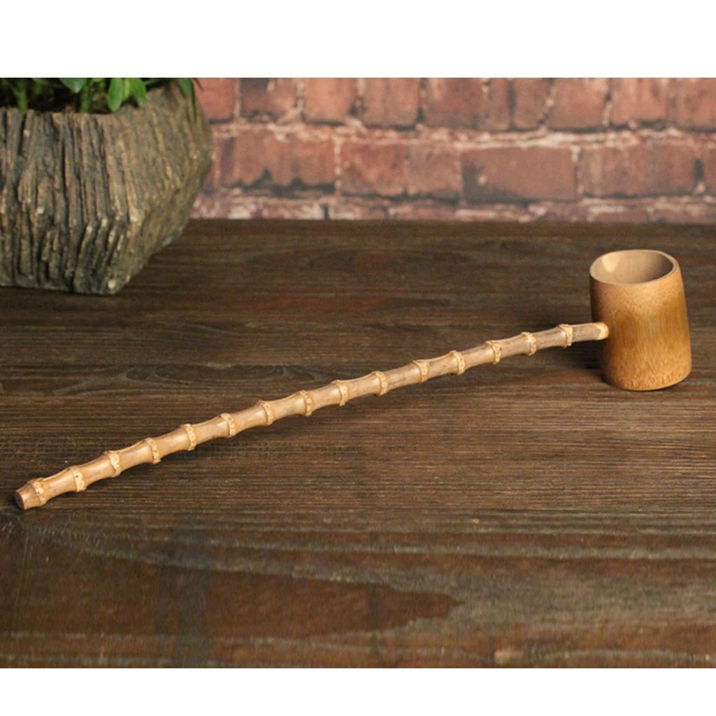 Japanese Style Bamboo Traditional Water Ladle Spoon Wine Tea Beer Dipper