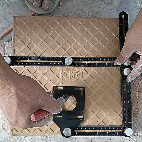 Litake многоугольная измерительная линейка из алюминиевого сплава шестискладная линейка металлический инструмент для перфоратора столярных работ