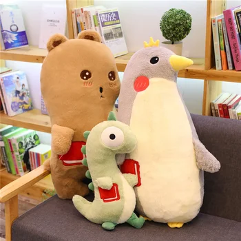 

80cm Cute cuddle bear doll dinosaur Penguin sleeping software Cuddle Pillow bed doll large plush toy gift