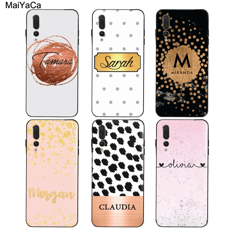 

MaiYaCa PERSONALISED CUSTOM NAMES INITIALS Case For Huawei P30 P20 Pro P10 Lite Mate 20 Pro Honor 10 Lite 8X Y9 Y7 2019 Nova 3I