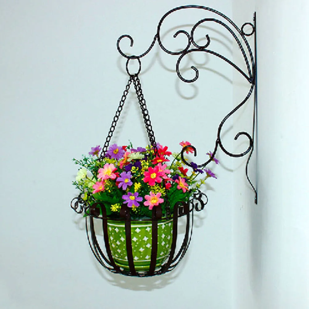 держатель для цветов металл. кронштейн для кашпо esschert design, 68 х 19 х 39 см. кронштейн для цветов 52-026. подвесные металлические кашпо для цветов. держатель для цветов металл.