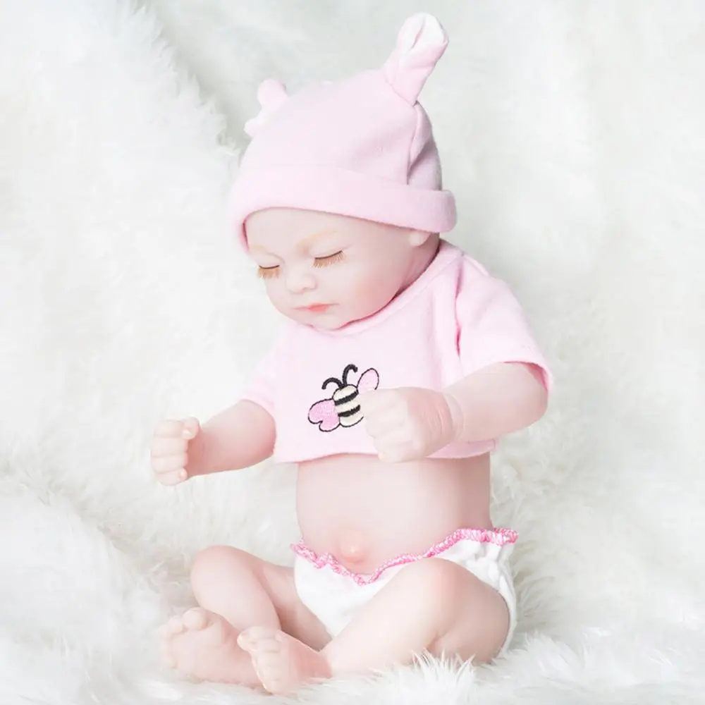

10'' 28cm silicone reborn baby doll children playmate doll soft real touch toys for gift on Birthday and Xmas