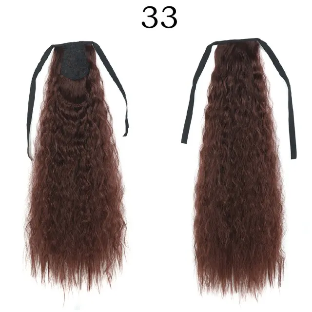 Corn Wavelength Ponytail Synthetic Fake Bandage Hair Extension Black-tailed Blond Girl Heat-resistant Ladies Special Extra Long P4/30