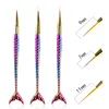 Nail Art Brush Set Manicure Tools Gradient Gel Nail Polish Builder Drawing Carving Ombre Brushes French Nail Design Painting Pen ► Photo 2/6