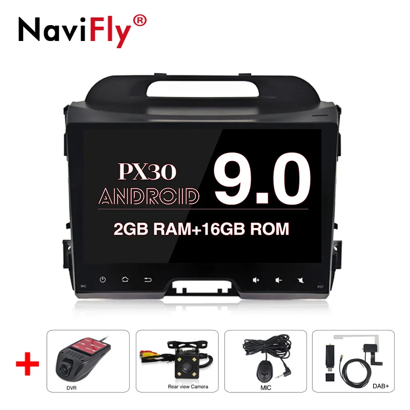 16G Camera dvr DAB Четырехъядерный android9.0 автомобильный dvd для KIA sportage 2010- gps навигация автомобильное радио Видео Стерео мультимедийный плеер - Цвет: 16G Camera dvr DAB