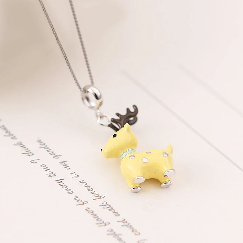 New-Authentic-100-925-Sterling-Silver-Bead-Charm-Baby-Reindeer-Pendant-Charms-Enamel-Fit-Pandora-Bracelets (3)