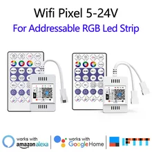 DC5V 12V 24V WS2811 WS2812B WiFi LED RGB Controller For Pixel rgb LED Strip Light WS2813 WS2815 SK6812 Magic Home