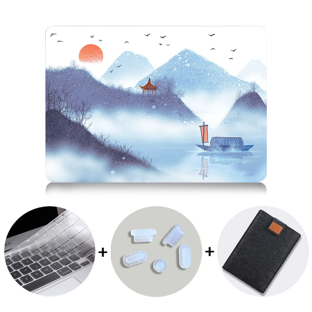 Жесткий чехол MTT с рисунком чернил для Macbook Air 11 13,3 Pro 13 15 retina, чехол для ноутбука Apple mac, чехол для книги, сумка для ноутбука 12 дюймов - Цвет: MB12