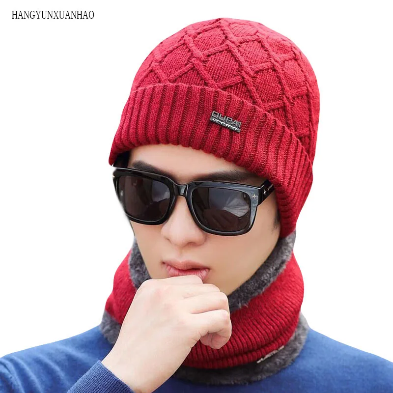 

2019 New Skullies Beanies Winter Hats For Men Scarf Knitted Hat Women Male Gorras Warm Soft Neck Balaclava Bonnet Beanie Hat