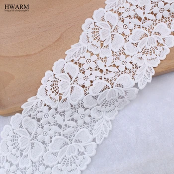 

5yard african lace fabric 2020 high quality lace wedding decoration trim DIY Watersoluble milk silk embroidery wide lacefabrics