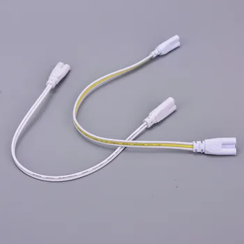 

1Pcs sale 3 pin Double-end Cable Wire LED Tube Connector 30cm Two-phase Three-phase T4 T5 T8 Led Lamp Lighting Connecting