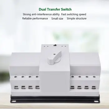 

Dual Transfer Switch 400V 4P 40A Power Supply Automatic Transfer Switch Toggle Switch for Building button switch
