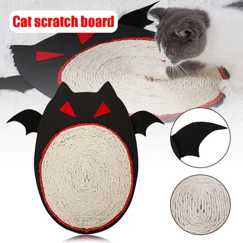 

Cat Scrathing Mat Board Cute Halloween Bats Design Furniture Protector Sisal Pet Cat Play Toys Cat Scratcher Kitten Mat LAD