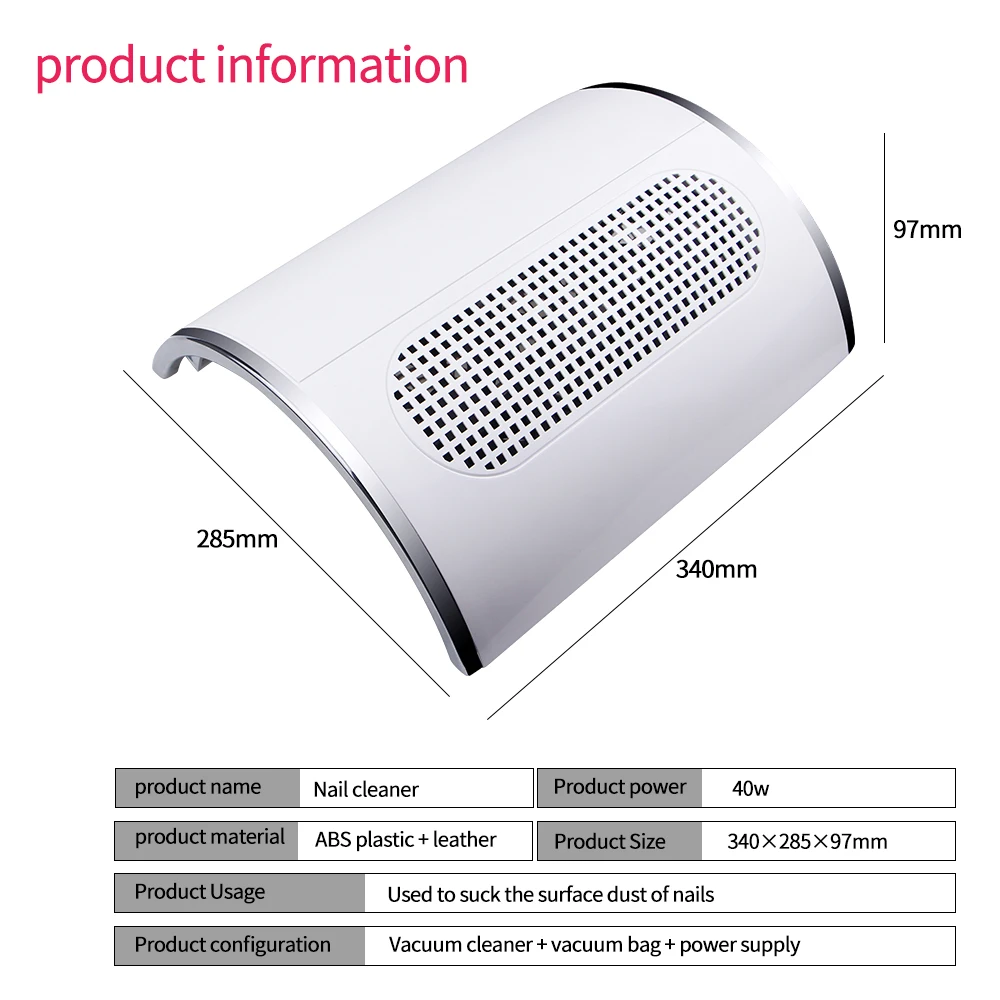 Billig 40W Nagel Staubsauger Nagel Staub Collector Professionelle Nagel Maschine 2 Fan Leistungsstarke Nagel Reiniger Low Noise Nagel Salon werkzeug
