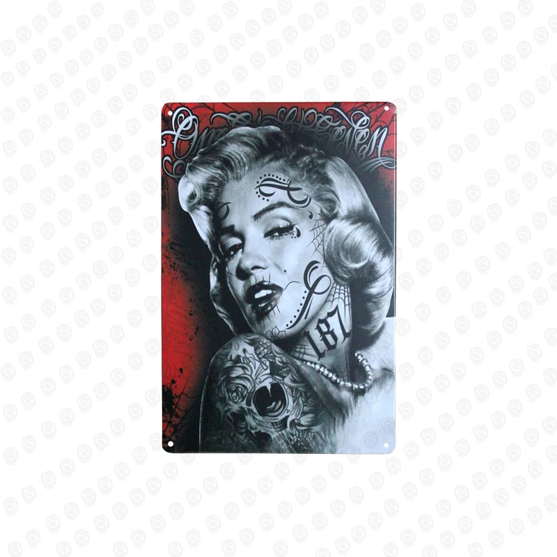SH95603 Marilyn Monroe спальня домашний Бар паба таверна декор для ресторана ретро оловянные таблички со знаками Настенная Наклейка живопись - Цвет: SH95603