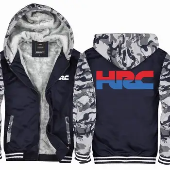

Motocross Jacket FOR HRC Men Casual Thick Coat Pullover Wool Liner Thick Jacket Motorcycle Sweatshirts Hoody