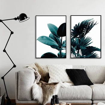 

2pcs / set Creative GREEN PLANT Canvas Art Print Wall Poster Wall Pictures Painting Wall Art for Bedroom Living Room Home Decor