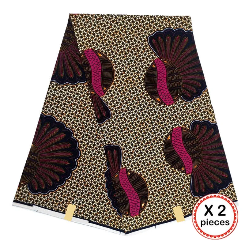 Африканская восковая ткань с принтом Анкара для шитья Анкара африканская ткань 12 ярдов Нигерия хлопок Гана ткань для платья 91028
