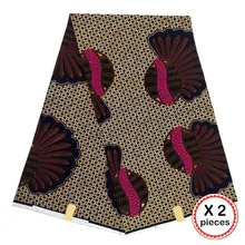 Африканская восковая ткань с принтом Анкара для шитья Анкара африканская ткань 12 ярдов Нигерия хлопок Гана ткань для платья 91028