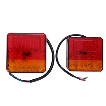 

2 pieces 16 LED headlights taillights truck tractor trailer cart