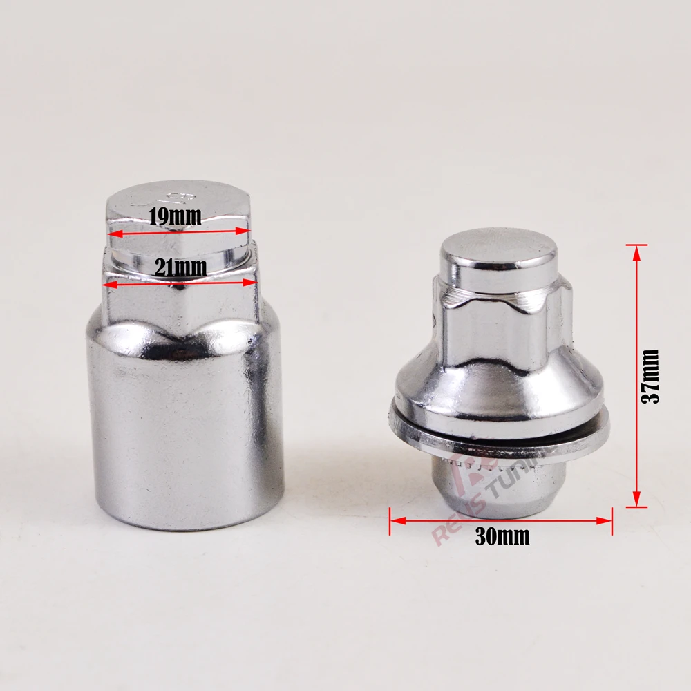 4PCS M12X1.5 Anti-theft Spline Type Car Wheel Lock Nuts Lug Nuts For Toyota