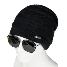 Мода унисекс зима плюс бархат ветрозащитный наушники теплая Пара вязаная шапка