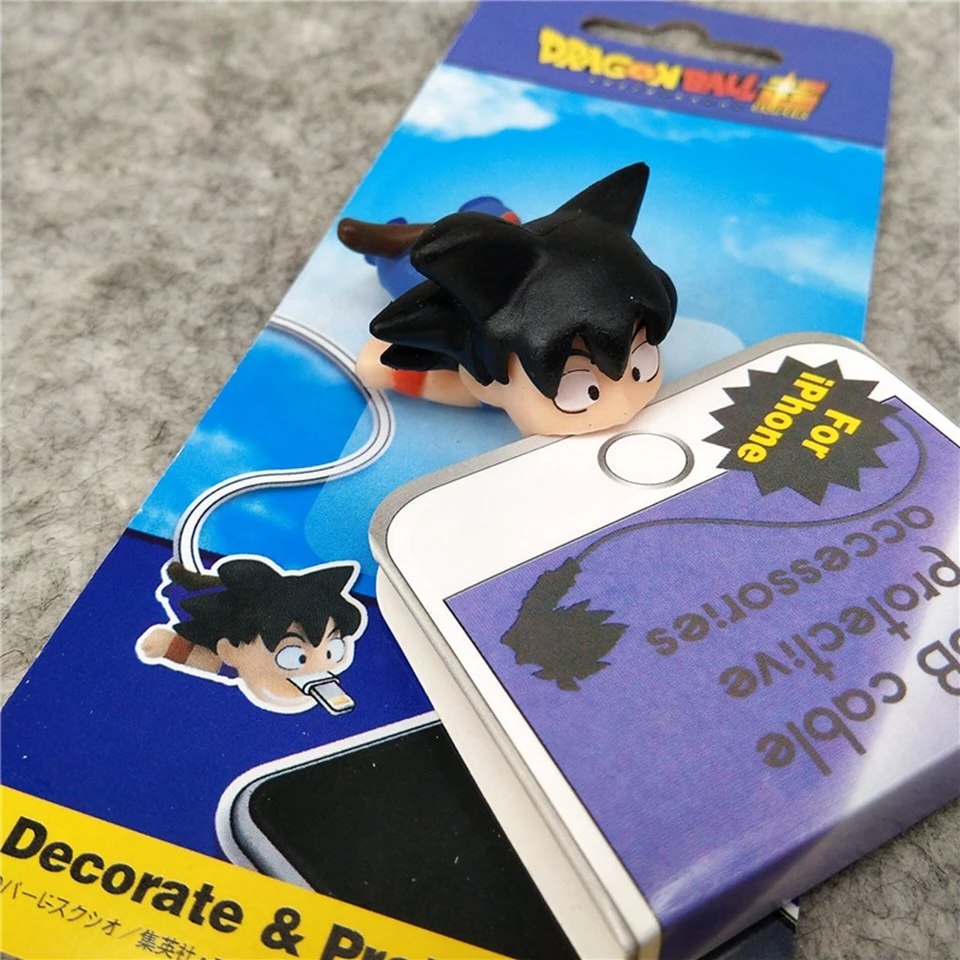 Мультяшные фигурки 3D Кабель Bite аниме Dragon Ball животные кабель Защита для IPhone игрушки детские игрушки аксессуар для телефона, держатель кабель Bite