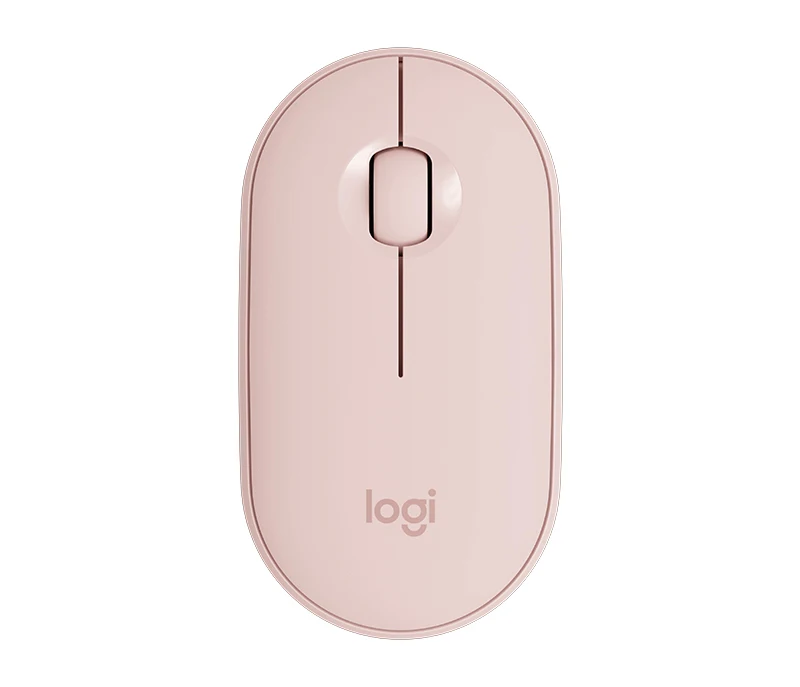Pink Новейшая мышь logitech PEBBLE, Bluetooth, тонкая и светильник, 1000 dpi, 100g, Высокоточная оптическая отслеживающая, унифицирующая цветная мышь - Цвет: Pink
