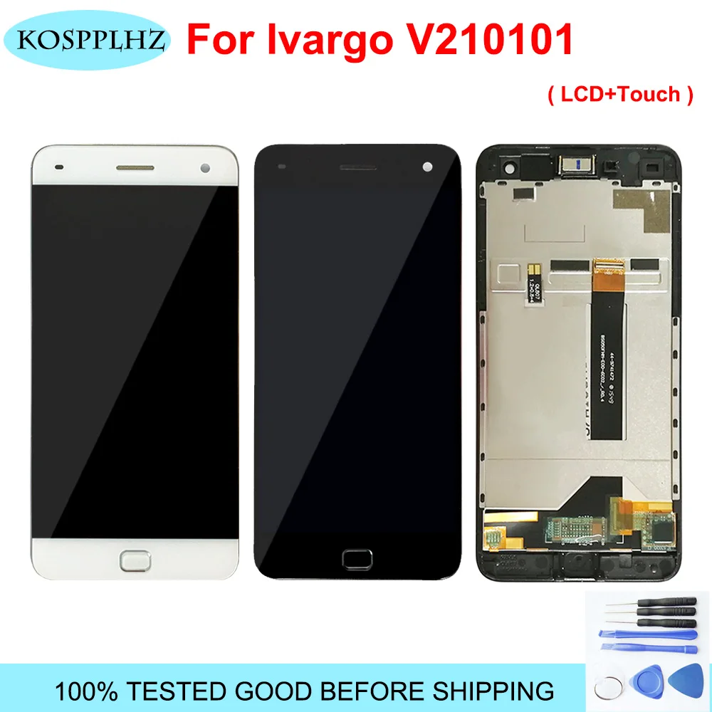 Дешево Для ivargo V210101 ЖК дисплей и сенсорный экран с рамкой, запасные части, 5,0 дюймов, замена для vargo V210101 + Инструменты