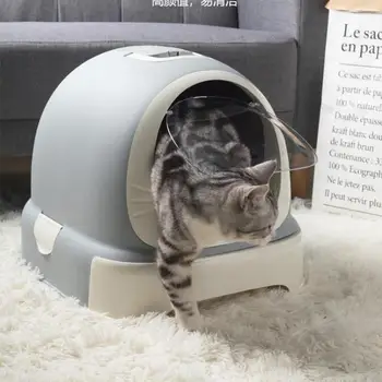 

Cat Sandbox Fully Closed Cat Toilet Extra Large Anti-splash Deodorizing Cat Dung Pot Convenient And Easy To Use Drawer Cat