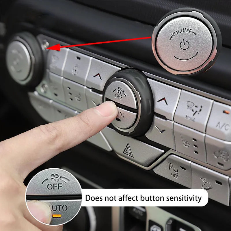 Центральная кнопка консоли наклейка для Jeep Wrangler JL+ автомобильные аксессуары