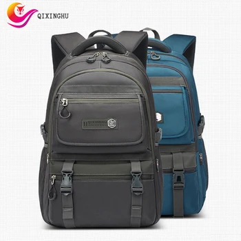 

New Waterproof Oxford Men's School Bag Middle Student Schoolbag Big Capacity Travel Backack Notebook Computer Leisure Bookbag