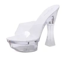 Туфли на высоком квадратном каблуке 14 см со стразами; женские летние туфли на водонепроницаемой платформе с нескользящей толстой подошвой; пикантные модельные туфли для танцев на шесте