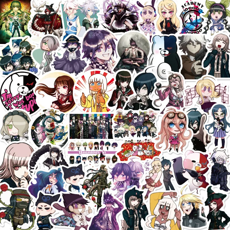 10/50 шт. Смешанные Danganronpa наклейки из игры DIY для сноуборда ноутбука багажа