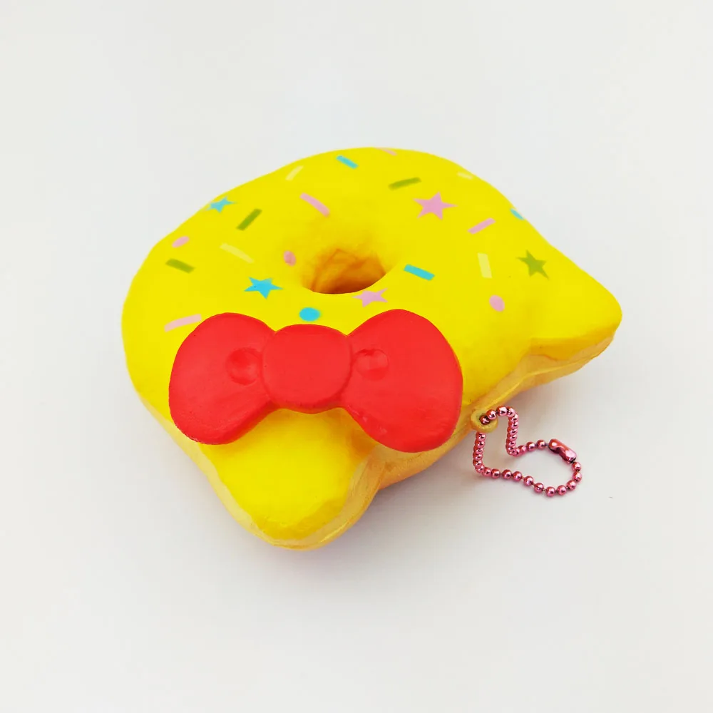 Мягкое hello kitty пончик милый обычный медленный отскок Подвеска для мобильного телефона ремень Рождественский подарок для детская игрушка