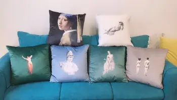 

Luxury New Fashion Swimming Pool Party Hotel Velvet Cushion Cover Pillow Cover Pillowcase Home Decorative Sofa Throw Pillow Seat