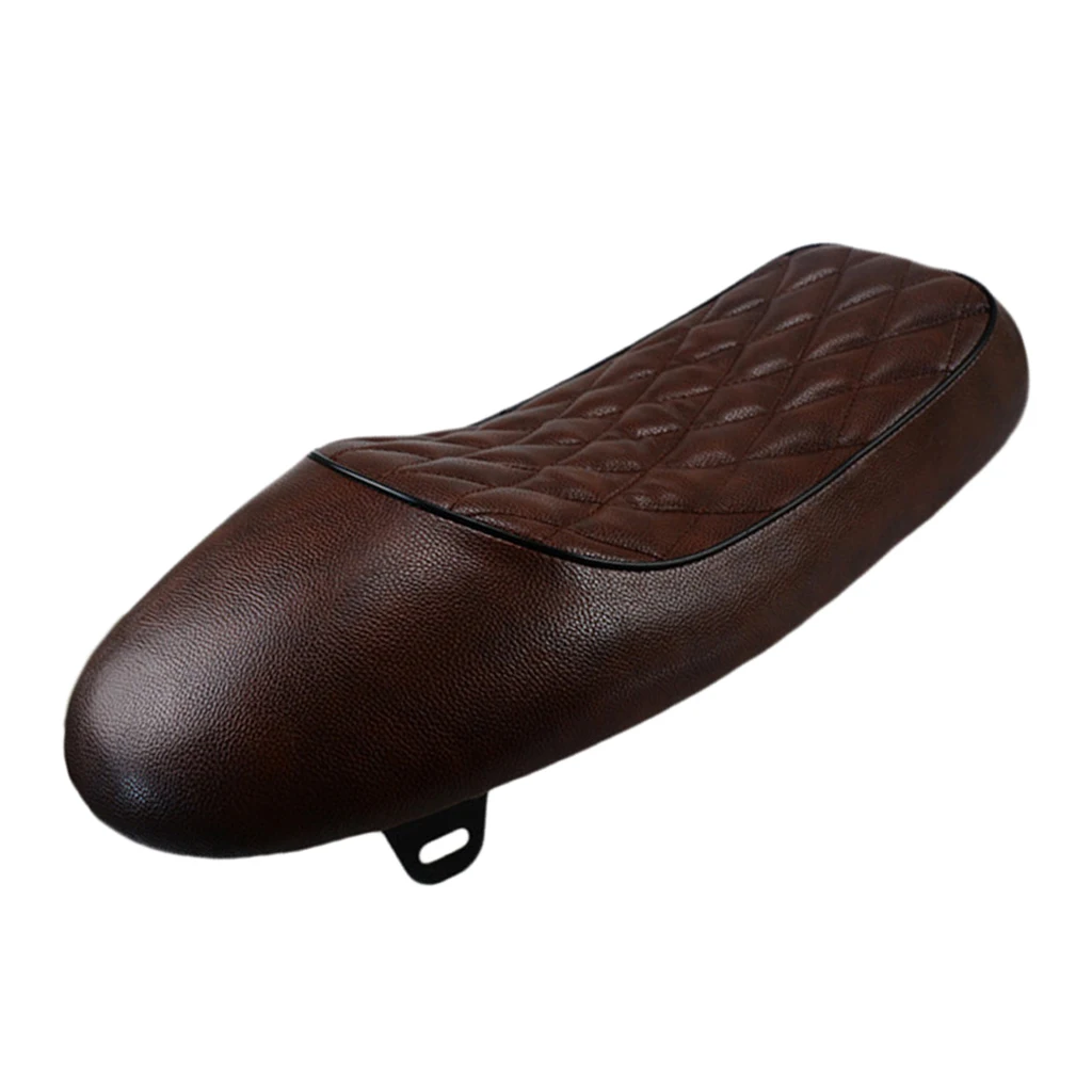 Brown Hump Saddle Cafe Racer Retro Seat Cushion For Honda CBR CL Suzuki GSR