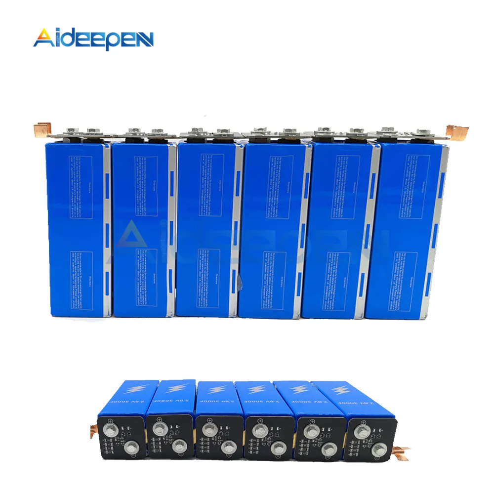 

Super Farad Capacitors 6PCS/Set 16.8V 500F Super Capacitor with Protection Board Single Row 2.8V 3000F Farad Capacitor for Car
