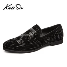 KATESEN Men Shoes Genuine Leather Shoes Fashion casual shoes For Men handmade shoes soft Breathable Big Size Comfort Loafers