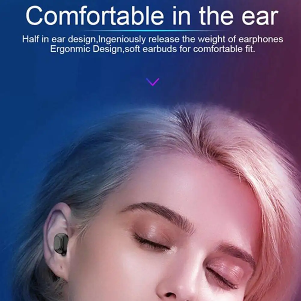 Yiwa YH03 Bluetooth V5.0 оба уха мини беспроводная гарнитура