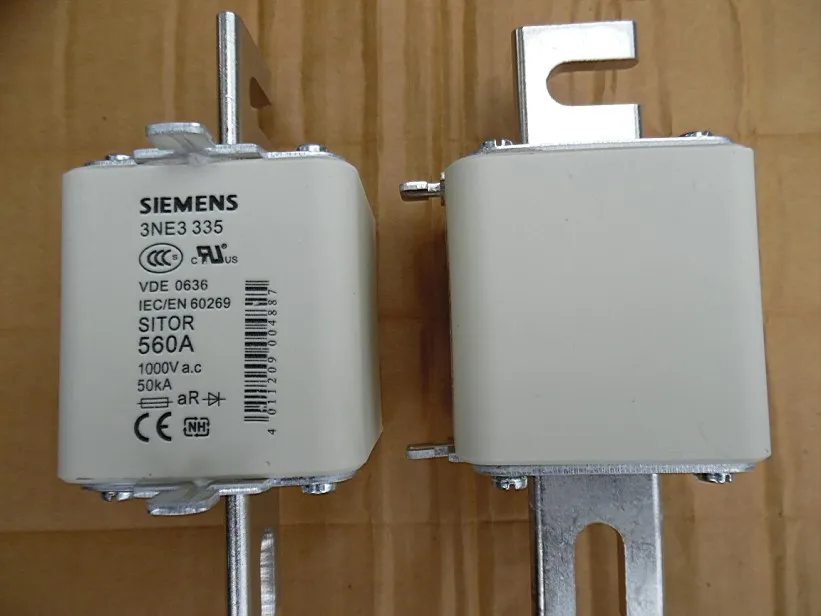 Предохранители: 3NE3335 560A 1000V NH2/3NE3336 630A 1000V NH2 aR