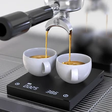 Timemore Zwarte Basic Koffie Schaal Smart Digitale Weegschaal Giet Koffie Elektronische Drip Koffie Schaal Met Timer2kg