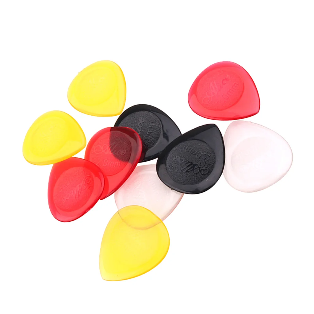 10pcs/pack 2.0MM Colorful Transparent  Guitar Pick Plectrums For Guitar Bass