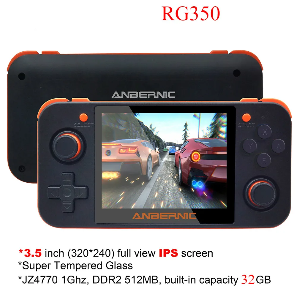 Ретро игровая консоль ANBERNIC с 3 5 дюймовым IPS экраном RG350 видеоигры 2500 + игр 16
