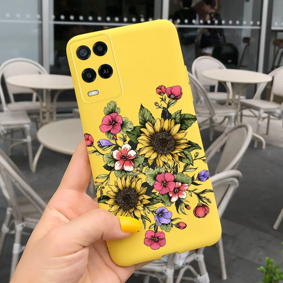 cases for oppo back For OPPO A54 CPH2239 Case Pretty Girls Phone Back Cover For OPPO A54 2021 A 54 OPPOA54 S Shockproof Funda Cat Flower Soft Bumper oppo phone back cover Cases For OPPO