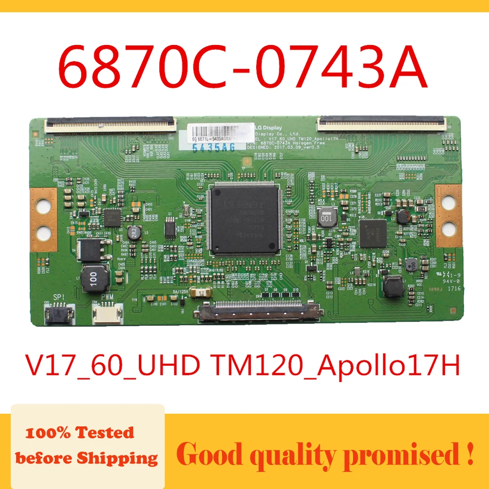 Tcon плата 6870C-0743A V17_60_UHD TM120_Apollo17H 60-дюймовая ТВ-плата для LG... и т. Д. Оригинальная