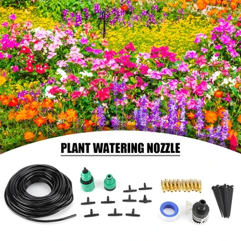 

Garden Auto Watering Kit 15/25m DIY Mciro Drip Irrigation System Brass Spray Nozzle Drip Irrigation Plant Garden Tools