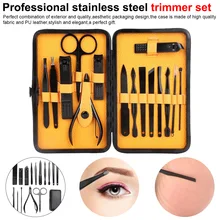 Для бровей Пинцет из нержавеющей стали для ухода за ушами маникюрные наборы пинцет для бровей игла для чистки лица макияж комплект портативная макияжная сумка маникюрный педикюрный набор